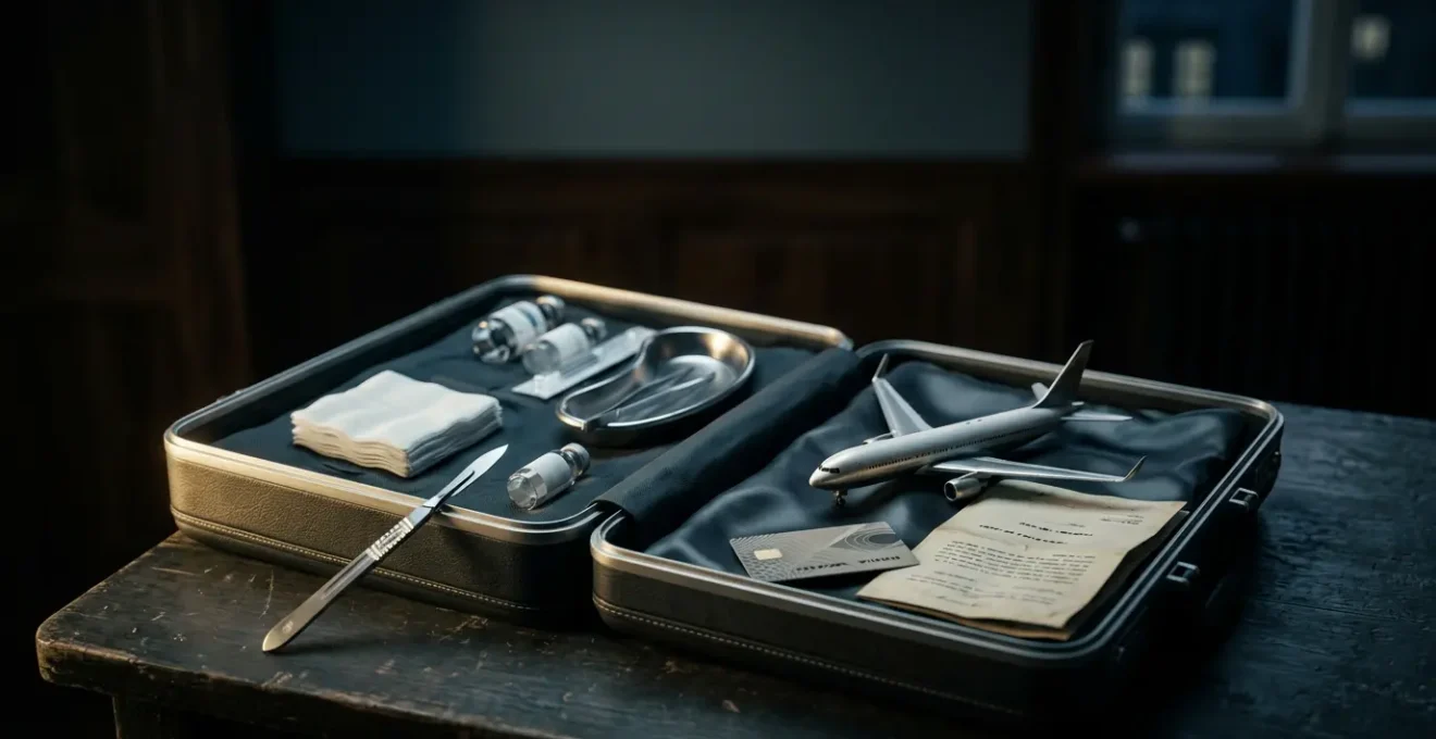 Rappresentazione simbolica dei rischi nascosti nei pacchetti chirurgia estetica all-inclusive