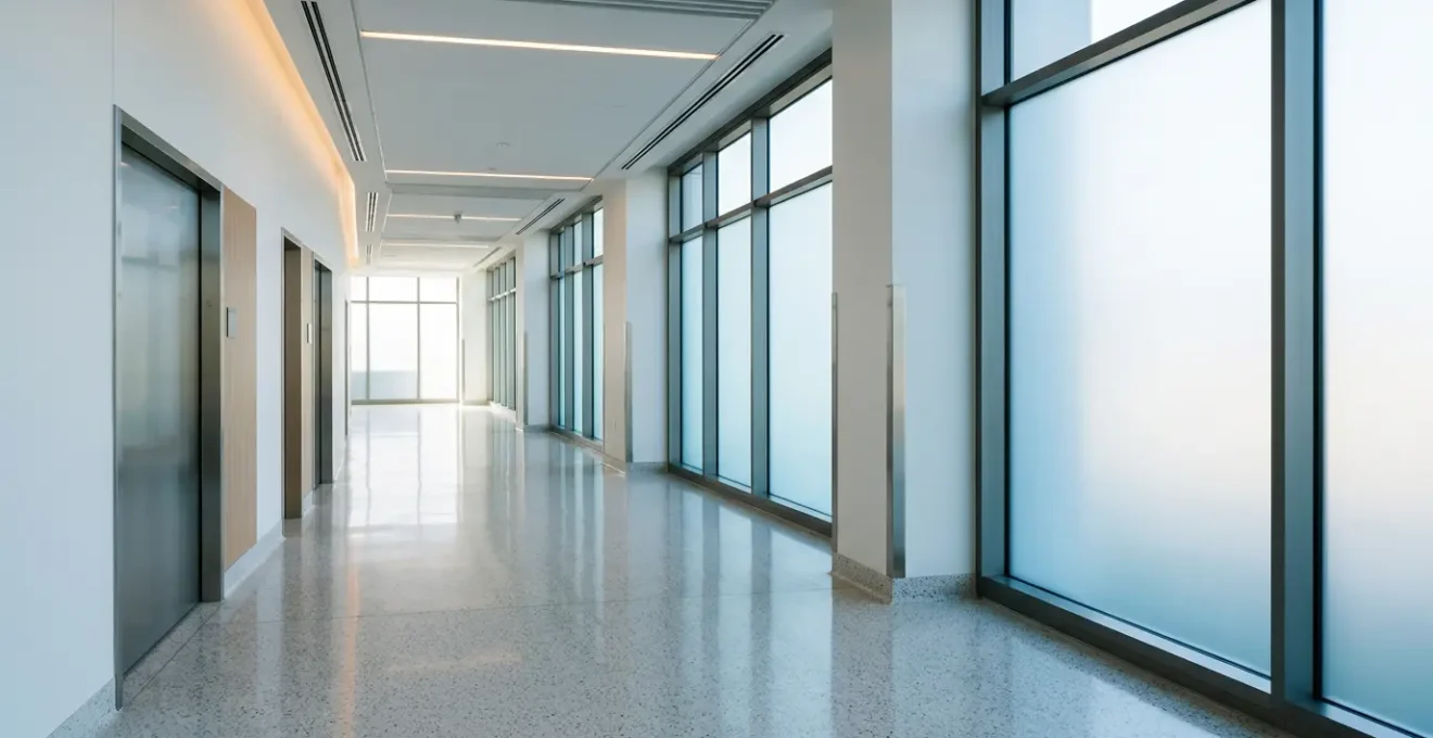 Ambiente medico moderno con sale operatorie illuminate che rappresenta la scelta tra clinica privata e day hospital per chirurgia plastica sicura