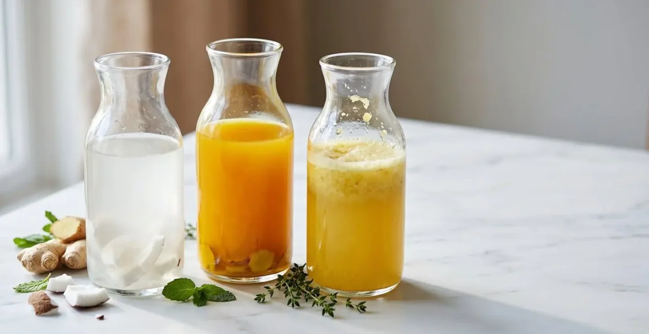Composizione minimalista di bevande naturali idratanti per il recupero post-operatorio