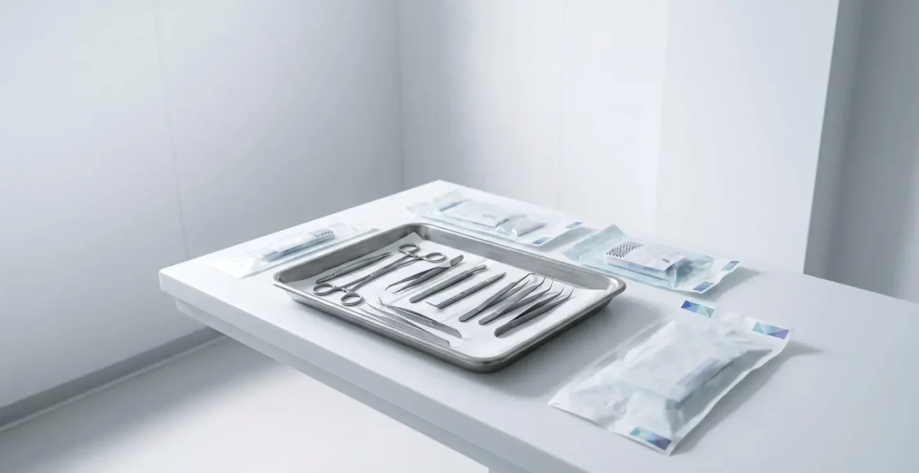 Set chirurgico sterile con indicatori di avvenuta sterilizzazione in ospedale certificato